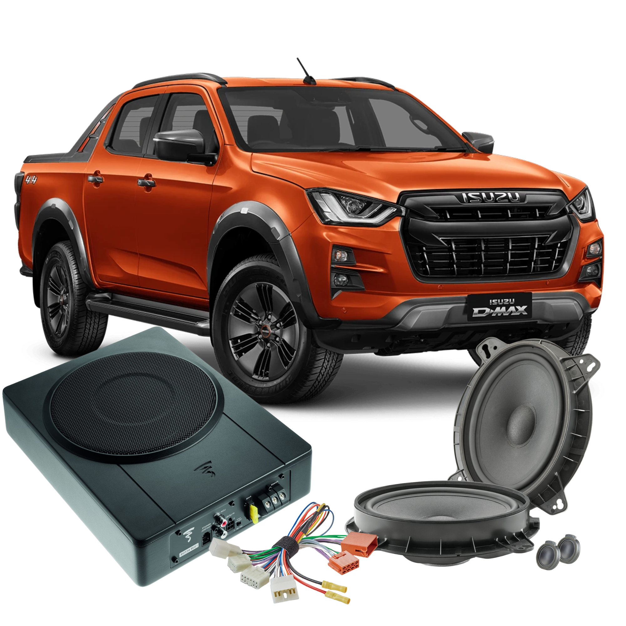 Oz Audio Front Stage DIY Sound System - Underseat Sub + Front Speakers