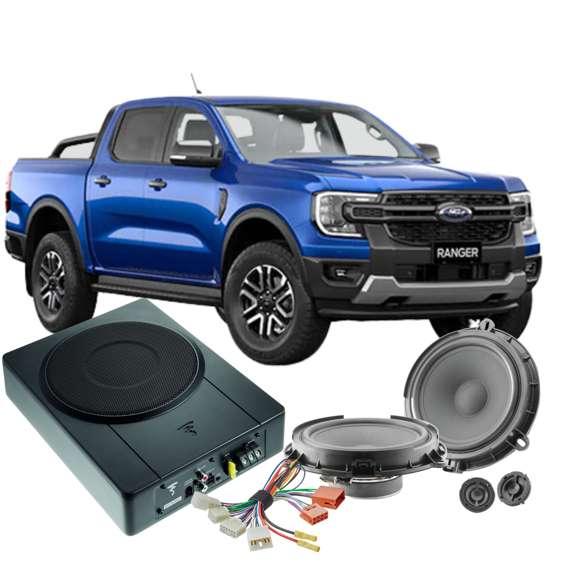 Oz Audio Front Stage DIY Sound System - Underseat Sub + Front Speakers