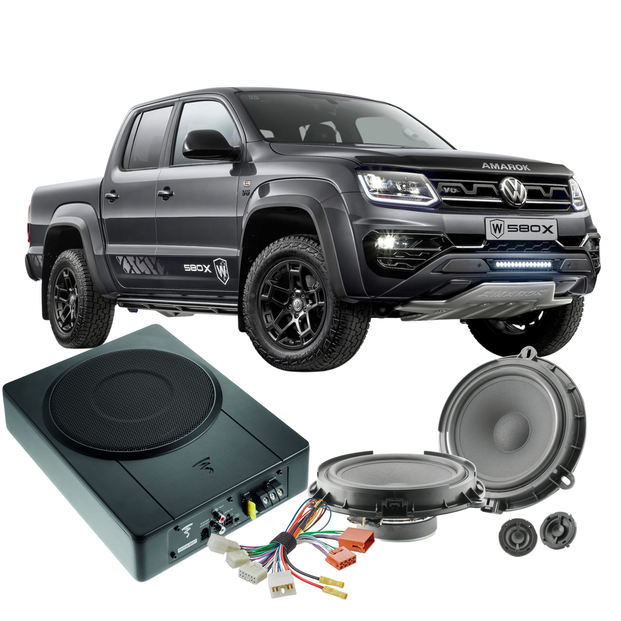 Oz Audio Front Stage DIY Sound System - Underseat Sub + Front Speakers