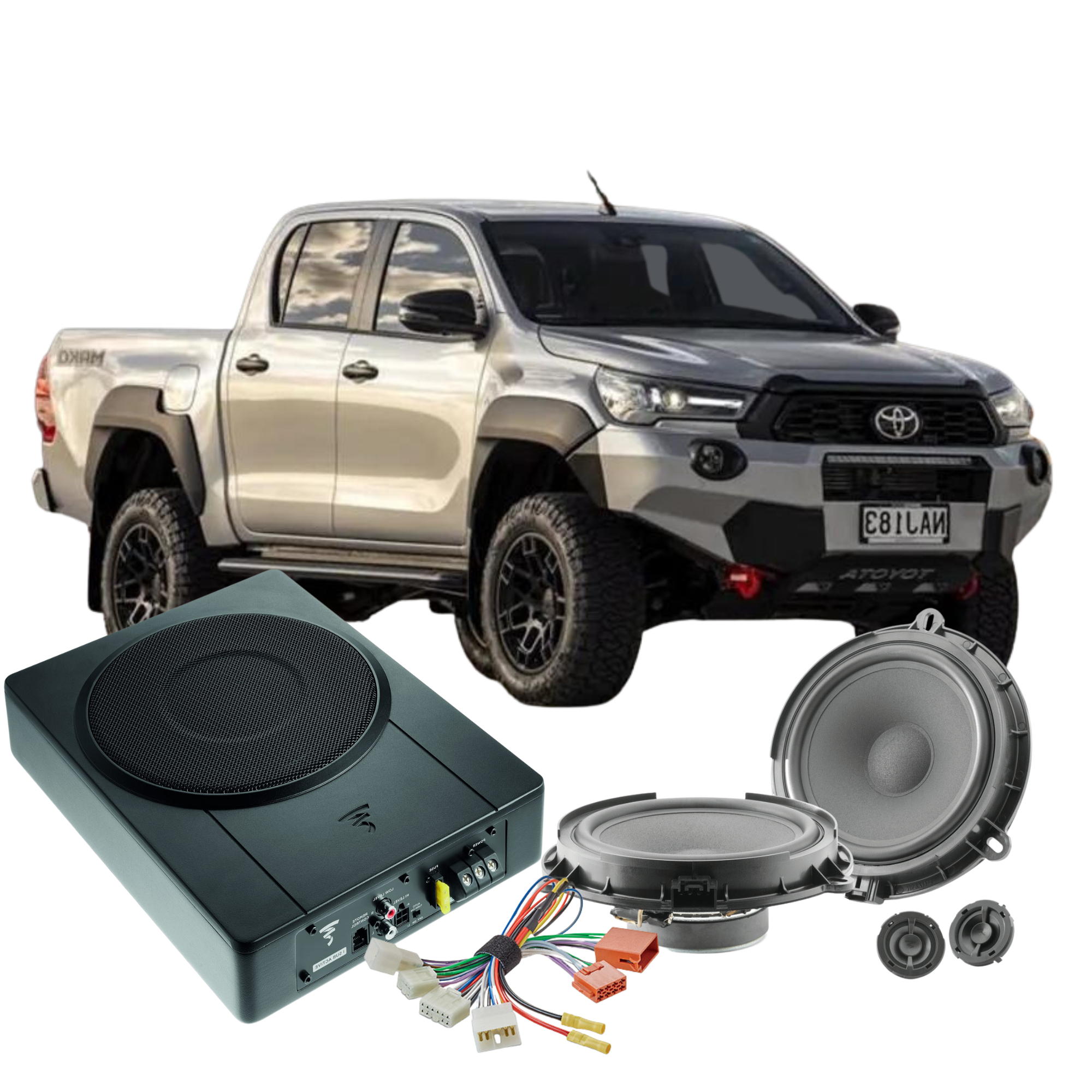 Oz Audio Front Stage DIY Sound System - Underseat Sub + Front Speakers