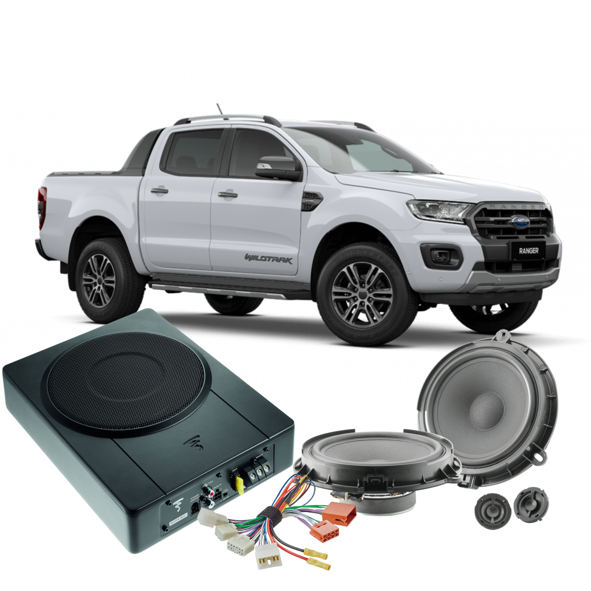 Oz Audio Front Stage DIY Sound System - Underseat Sub + Front Speakers