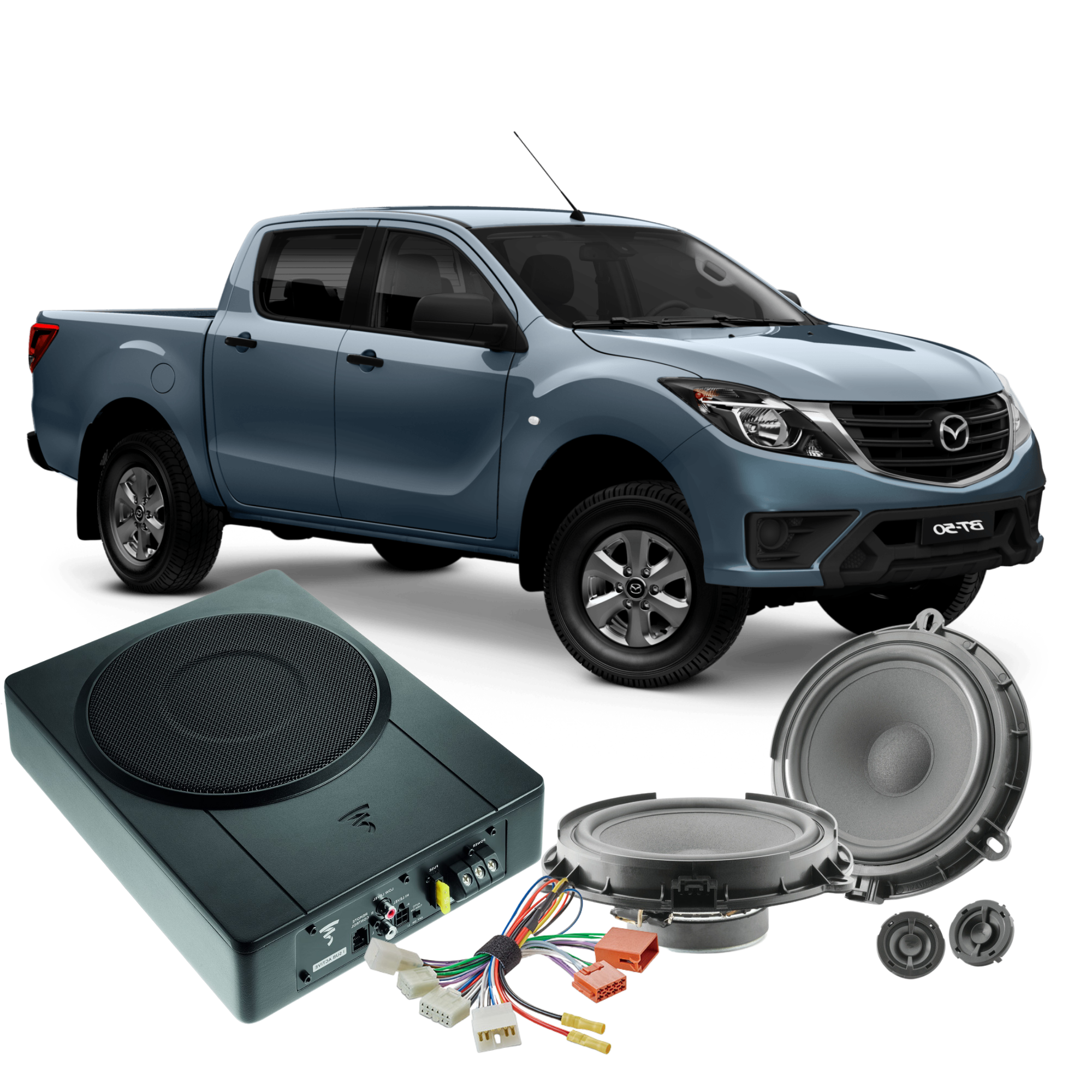 Oz Audio Front Stage DIY Sound System - Underseat Sub + Front Speakers