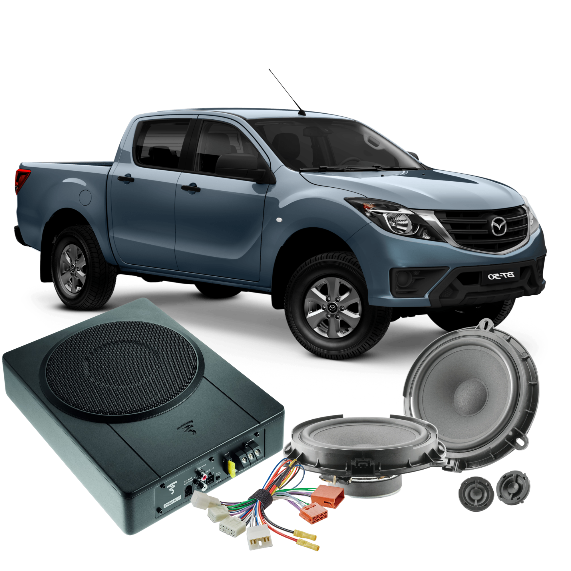 Focal Front Stage DIY Sound System - Underseat Sub + Front Speakers