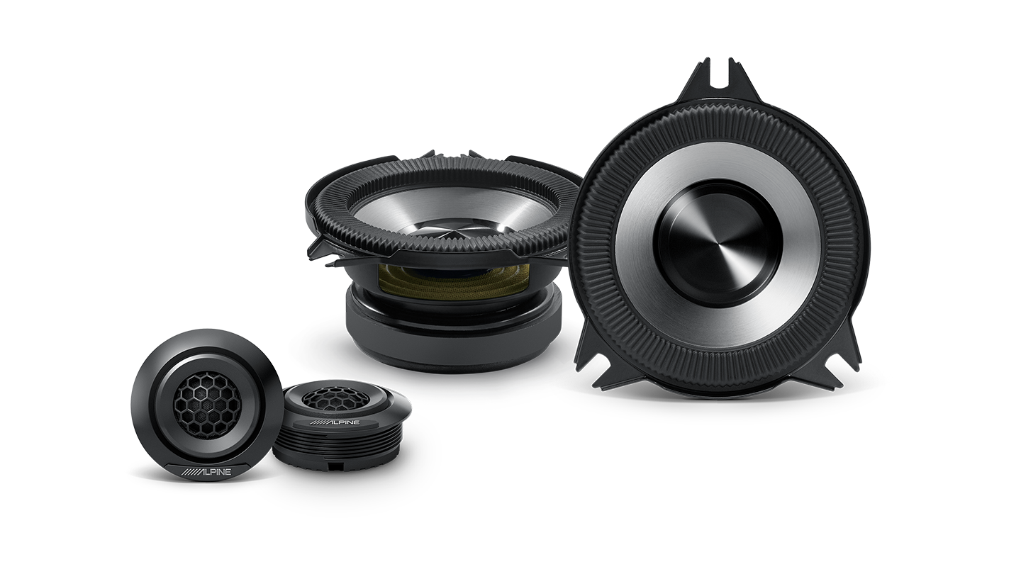 Alpine BRV-S40C BassRev 4″ 2-Way Audio Component Speaker System