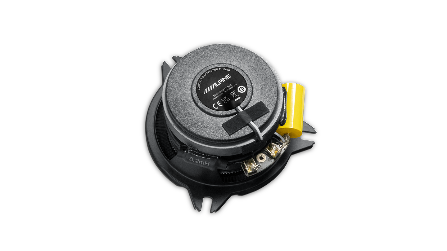 Alpine BRV-S40 BassRev 2-Way 4″ Coaxial Speaker Set