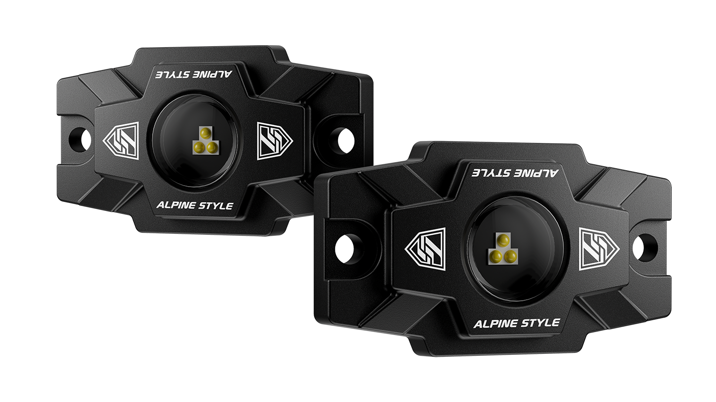 Alpine LXR-SP6 2-Inch SummitPro RGB LED Rock Light Set with App Control (Set of 6)