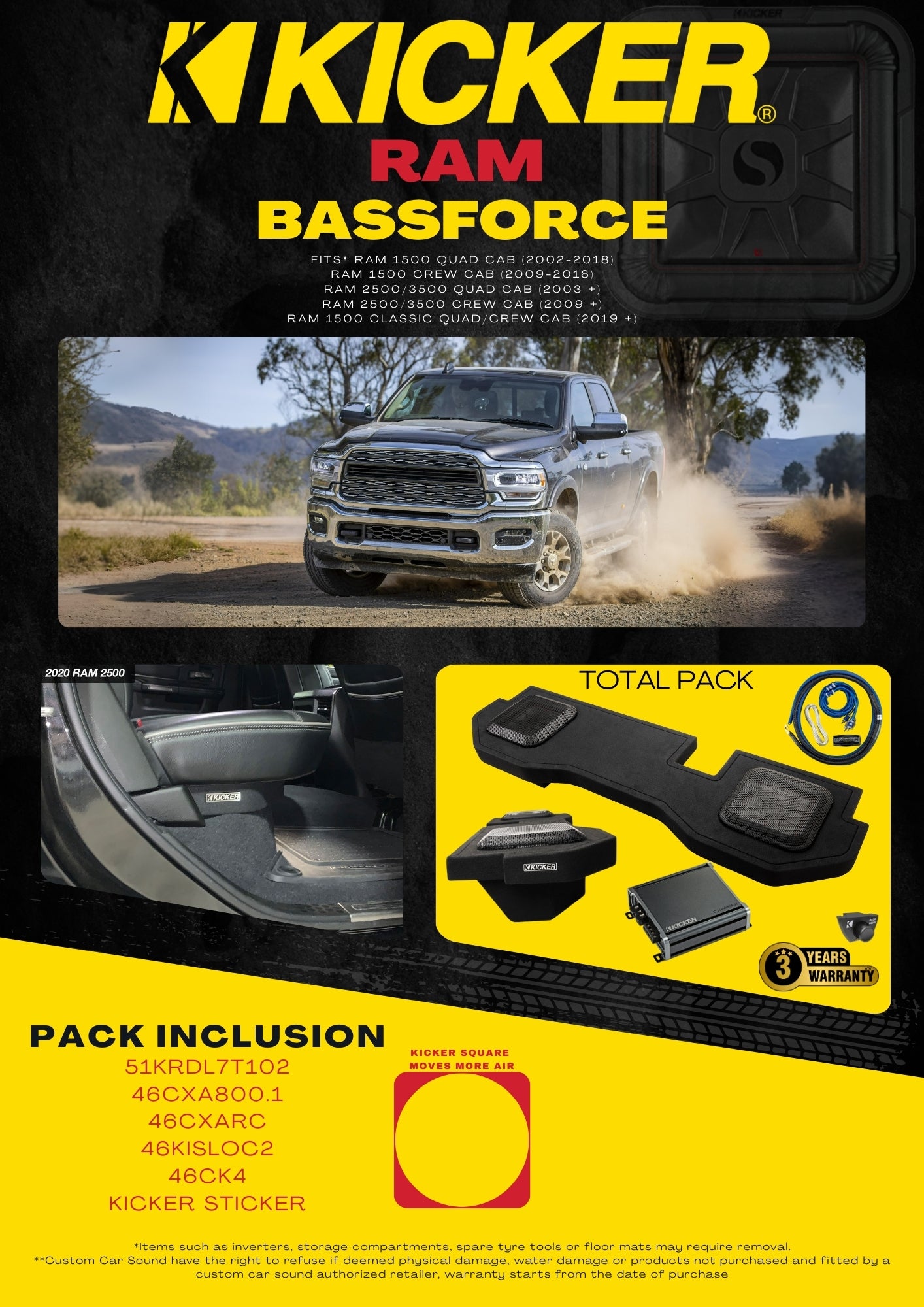 RAM BASSPACK | Kicker Car Audio – Oz Audio Shop
