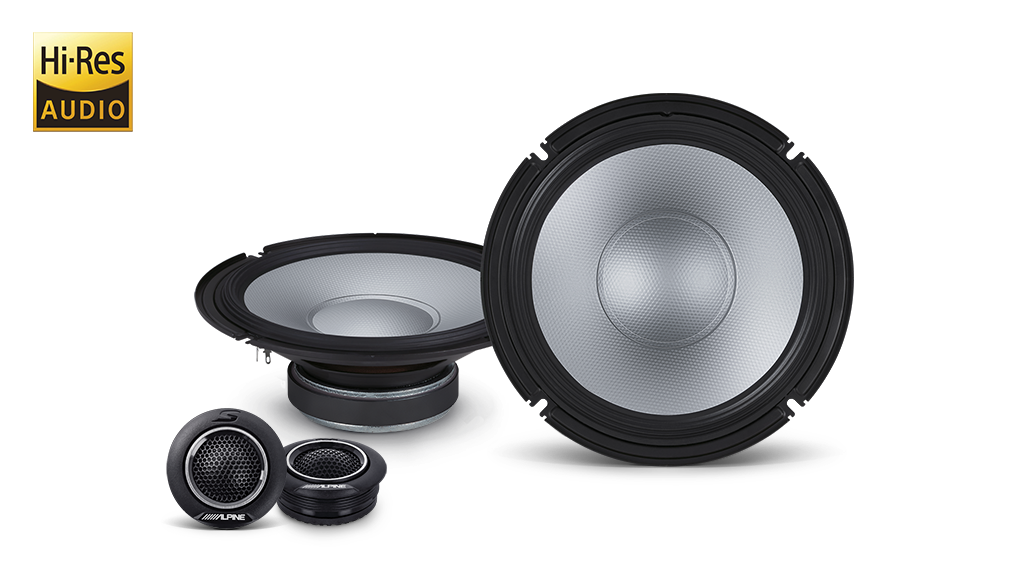 Alpine S-Series 8 Inch 2-Way Hi-Res Audio Component Speaker System
