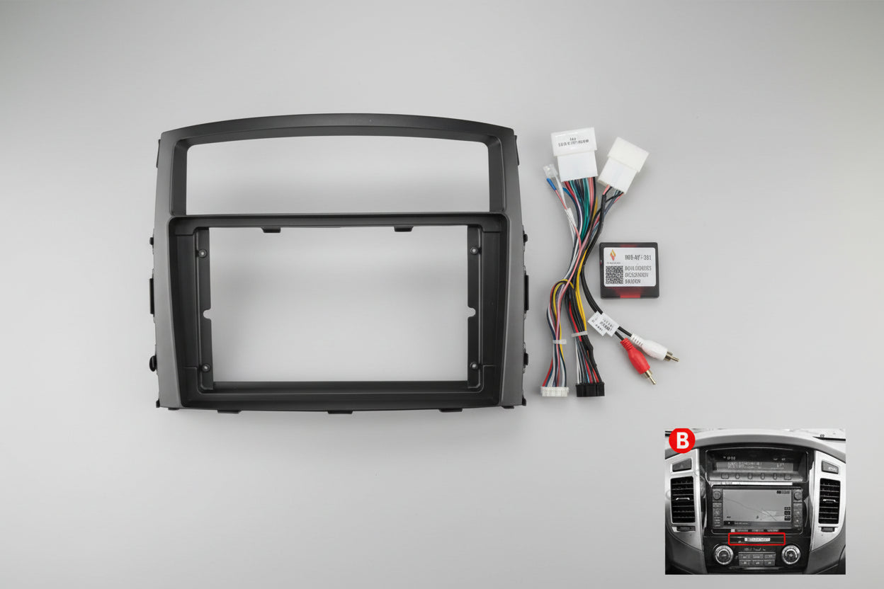 Mitsubishi Pajero 2006-2019 9" Fascia & Install Kit