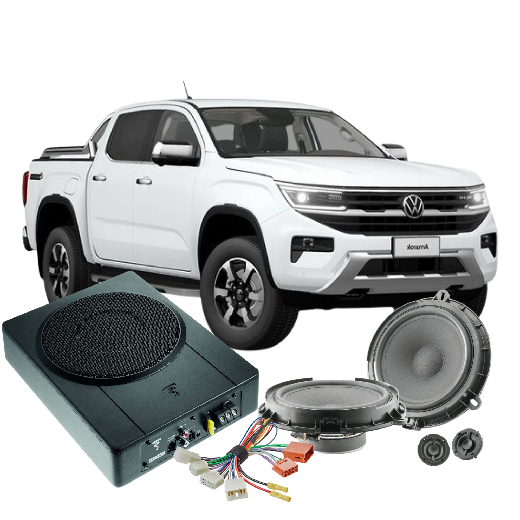 Oz Audio Front Stage DIY Sound System - Underseat Sub + Front Speakers