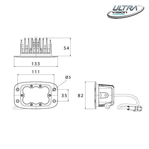 Ultra Vision Atom 25 LED Work Lamp
