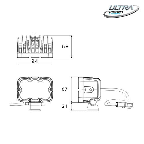 Ultra Vision Atom 25 LED Work Lamp