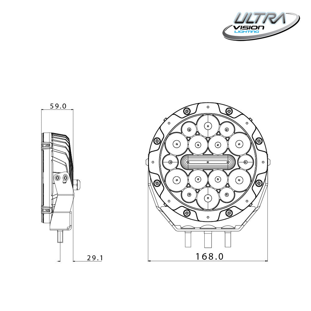 Ultra Vision Nitro 80 Maxx LED Driving Lights