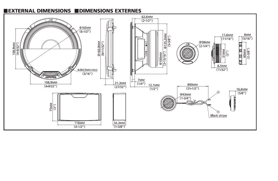 Alpine R2-S652 6.5" PRO Edition Component Speakers