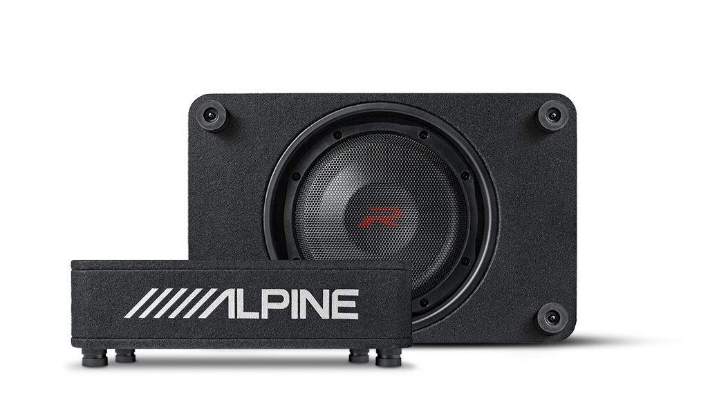 Alpine R-Series 10″ Shallow Profile Enclosure 2 Ohm Subwoofer