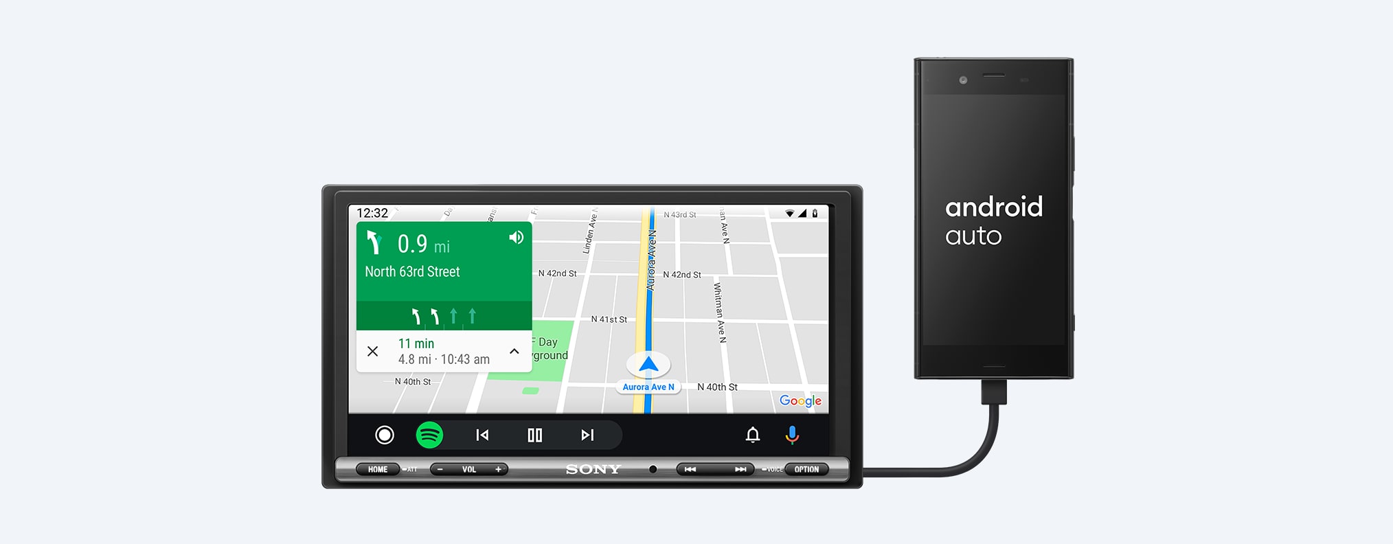 Sony XAV-AX3200 7" Apple CarPlay, Android Auto Headunit