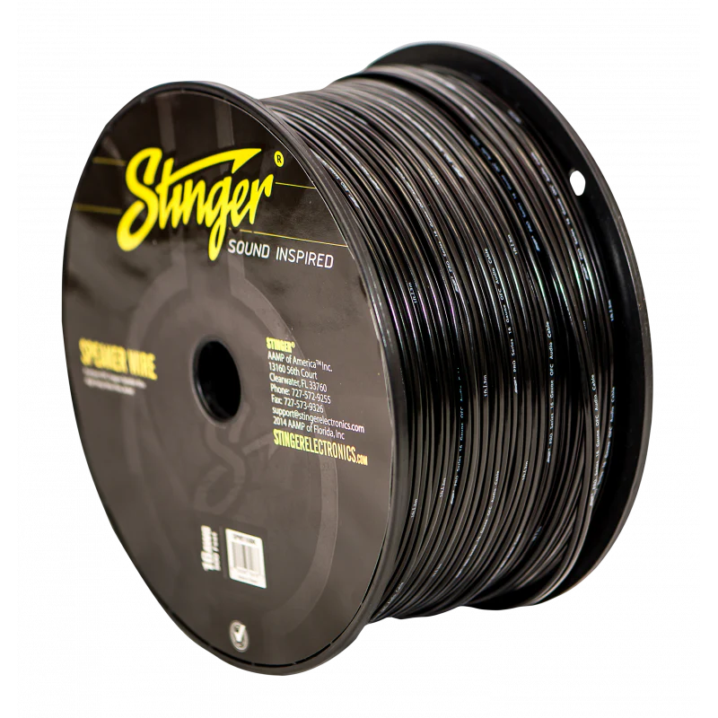 Stinger Black 16GA Speaker Cable