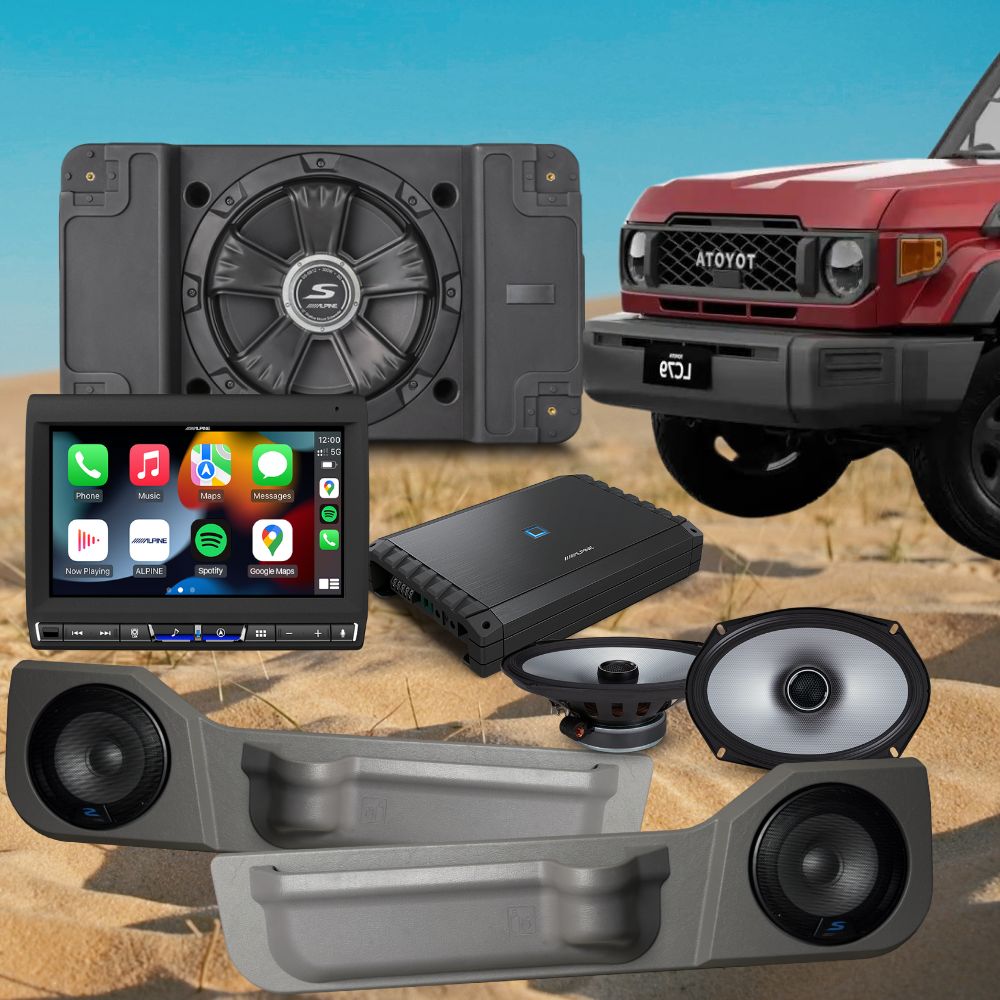 70 Series LandCruiser Stage 2 DIY Sound System  Speakers-Amplifier-Subwoofer