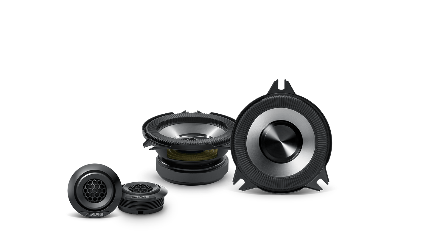 Alpine BRV-S40C BassRev 4″ 2-Way Audio Component Speaker System