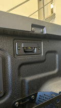 Next Gen Ranger Tub Lights Bracket installed vertical view in tray
