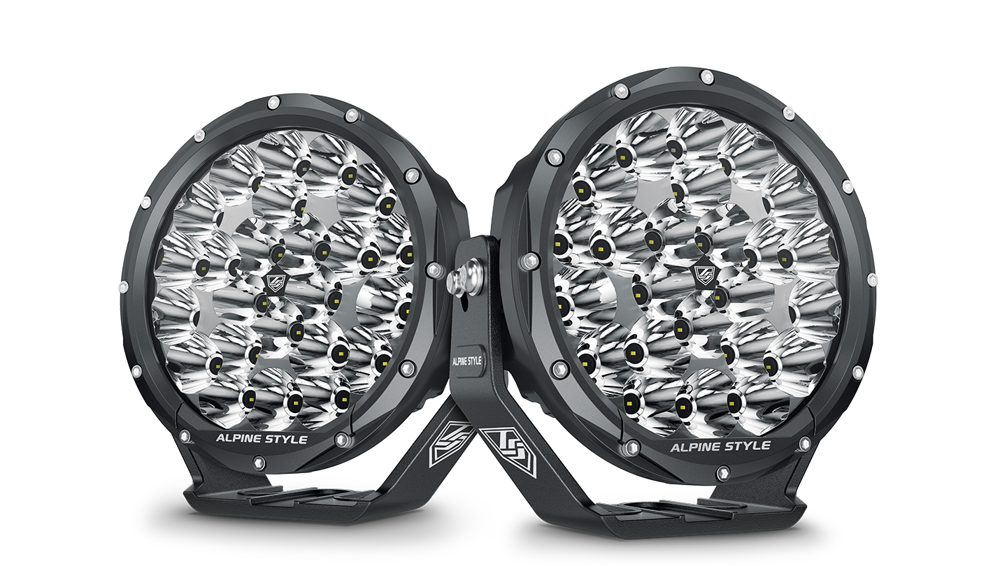 Alpine LXR-UX7 7-Inch Expedition Ultra High-Output Premium LED Spotlight (Pair)