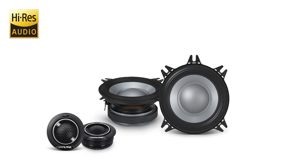 Alpine S-Series 4 Inch 2-Way Hi-Res Audio Component Speaker System