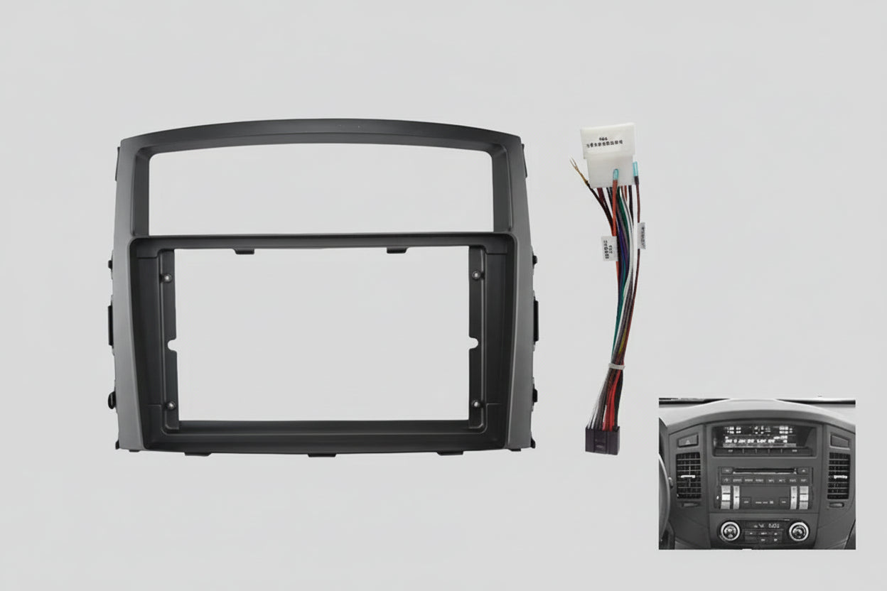 Mitsubishi Pajero 2006-2019 9" Fascia & Install Kit
