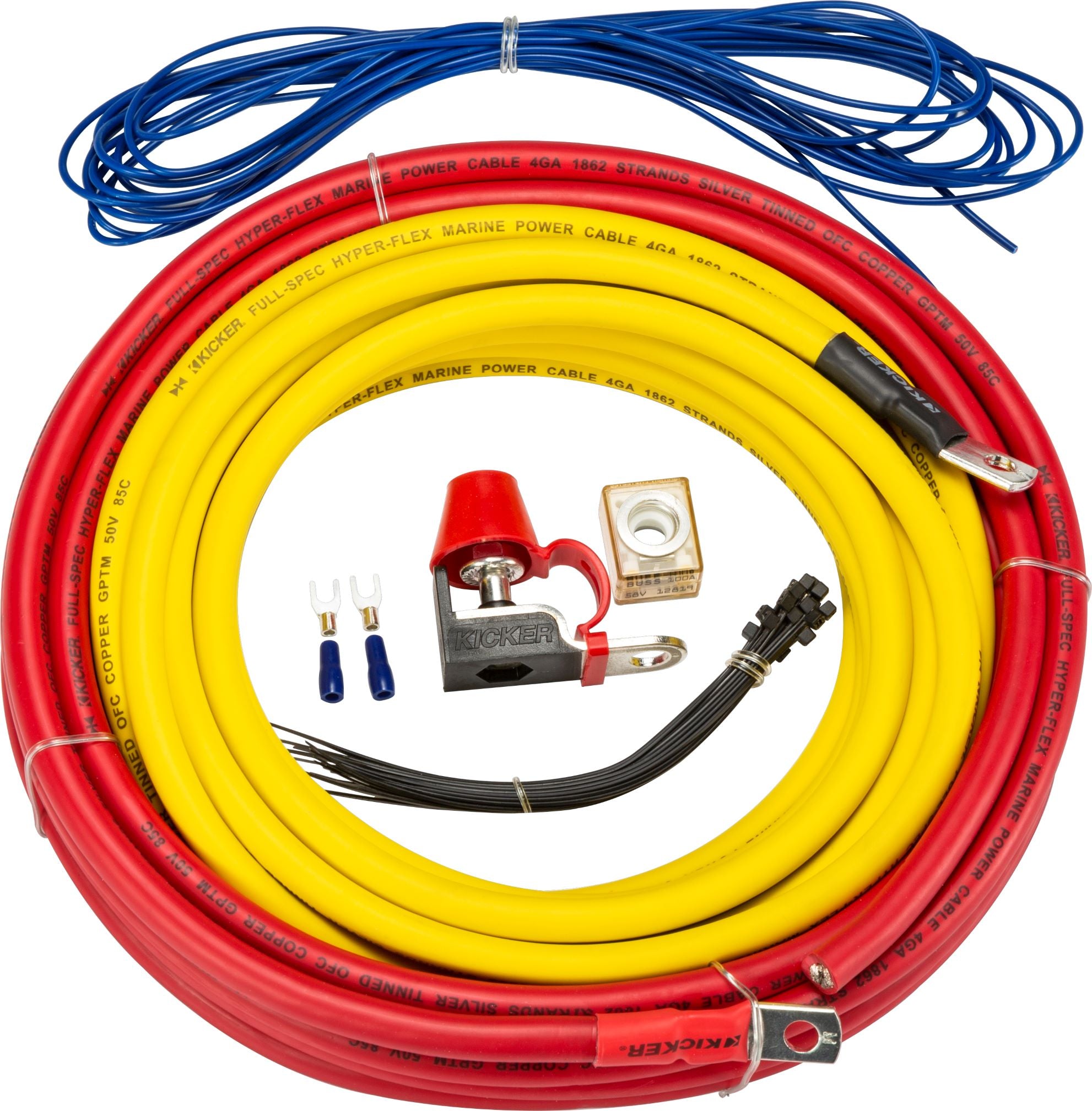 47KMPK4 – 4 Gauge Marine Amp Power Kit | Kicker Car Audio – Oz Audio Shop