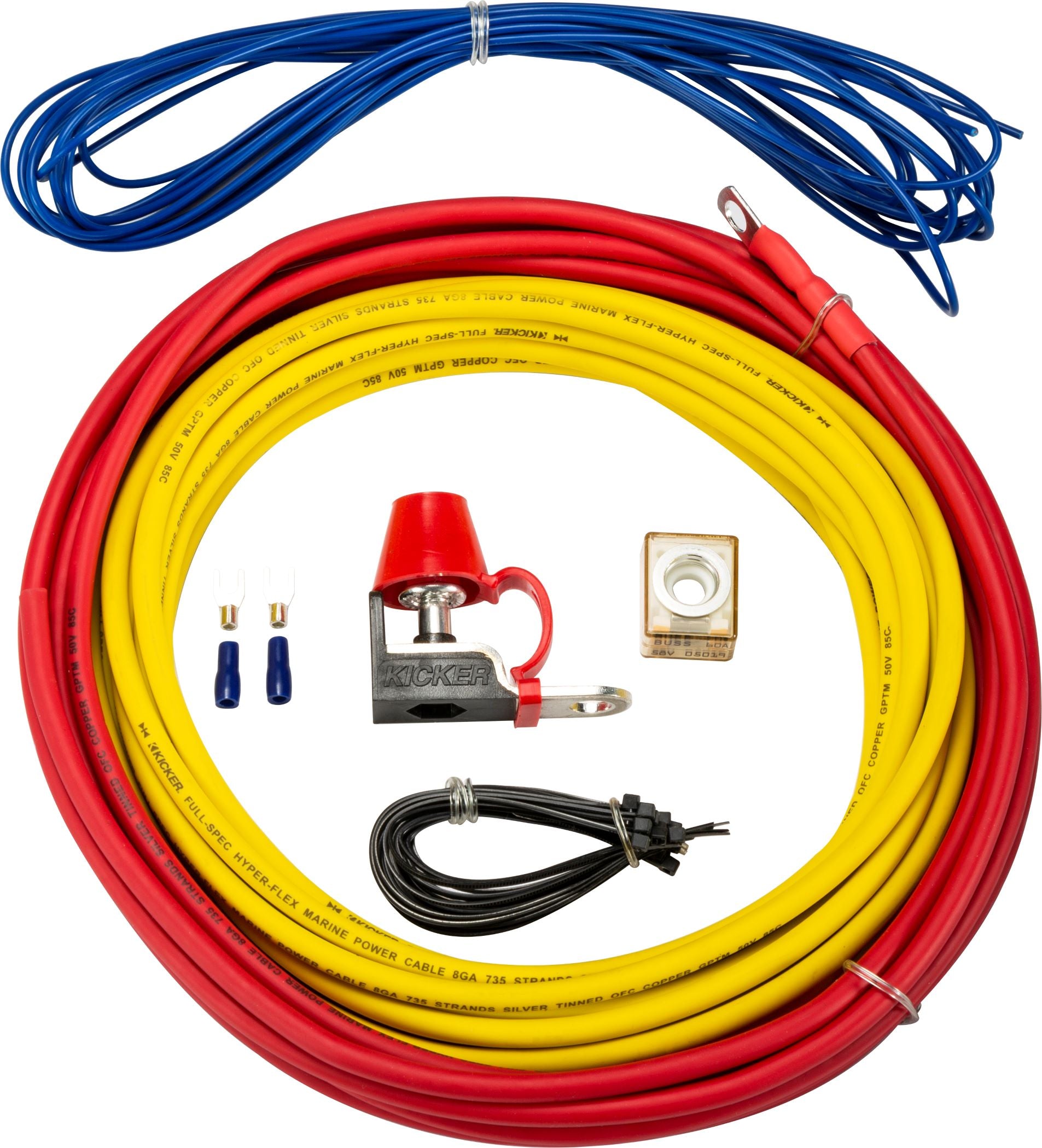 47KMPK8 – 8 Gauge Marine Amp Power Kit | Kicker Car Audio – Oz Audio Shop