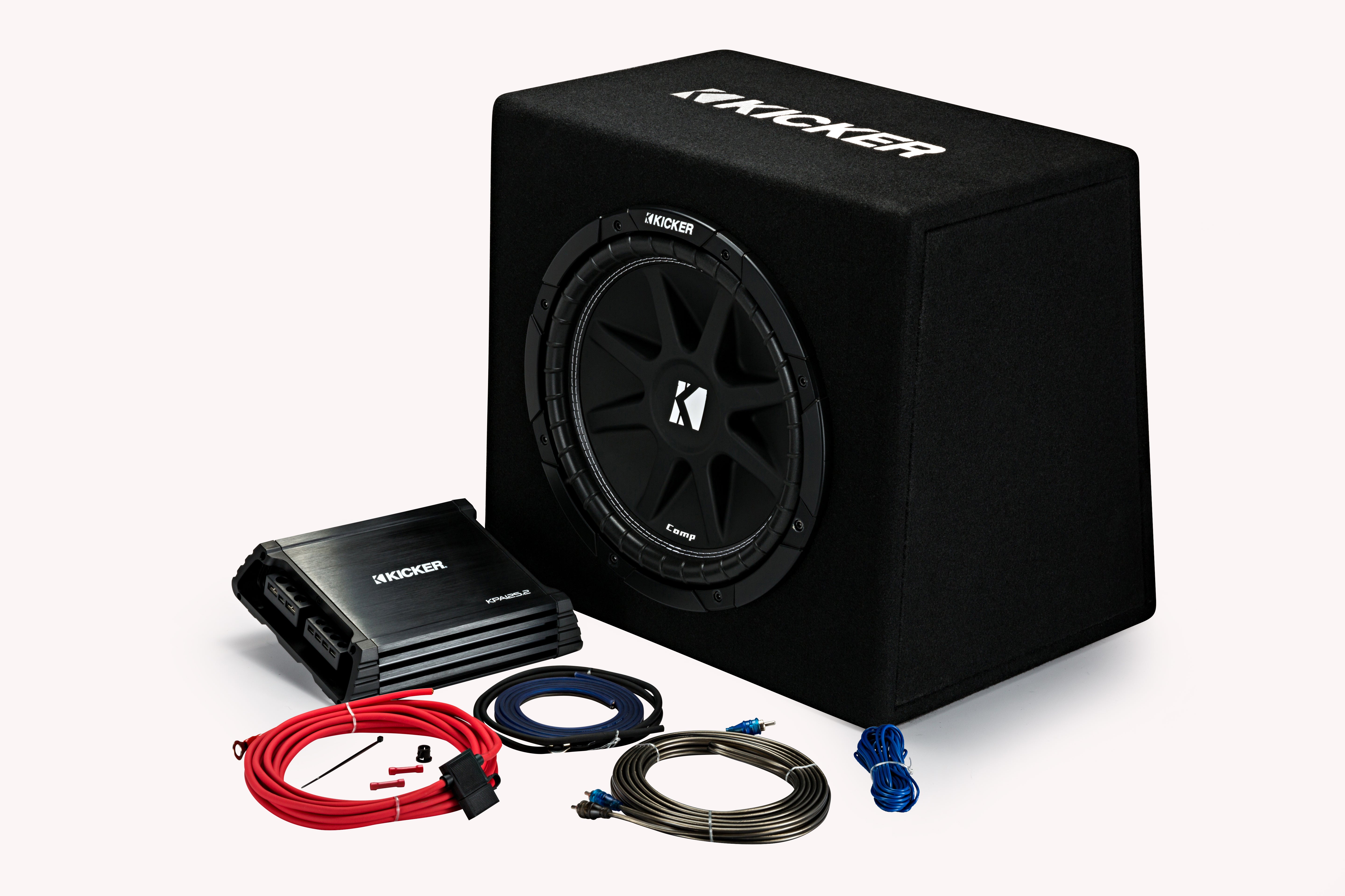 44KKP212 – 12″ Ported Enclosure + Amp + Wiring Kit | Kicker Car Audio – Oz Audio Shop
