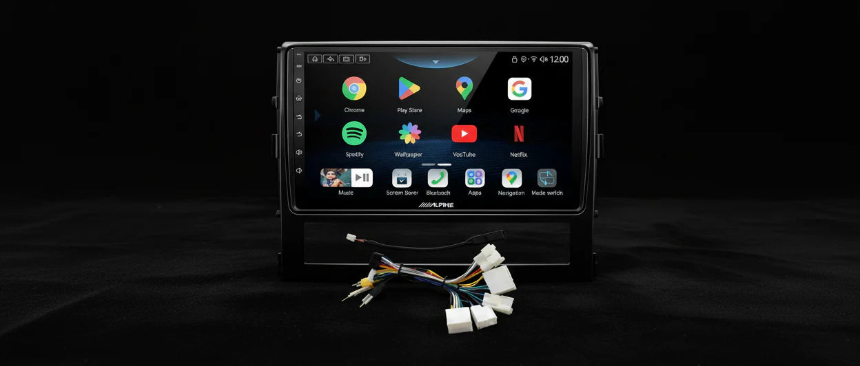 Alpine 9 inch Head Unit in LandCruiser 200 Fascia