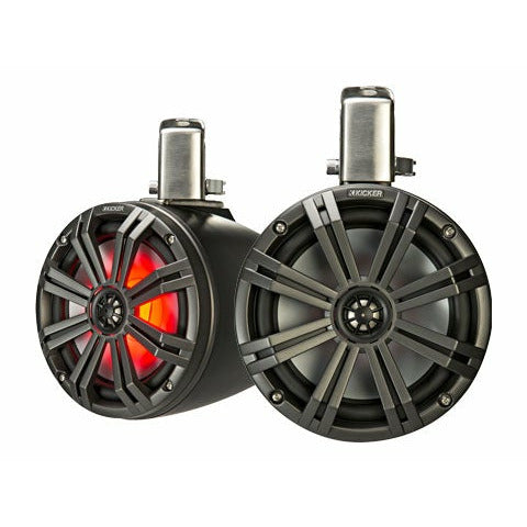 Kicker Marine 8″ LED Tower Speakers Black