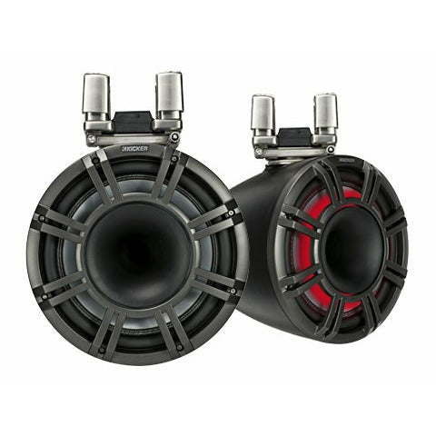 Kicker Marine 11″ LED Tower Speakers Black