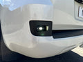 LC200 Rear Work Lights Bracket installed angle view with Lightforce ROK9 work light on