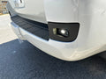 LC200 Rear Work Lights Bracket close-up showing flush fit in rear bumper with ROK9 light