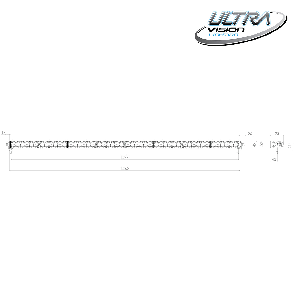 Ultra Vision Raptor 240 LED 50" Light Bar