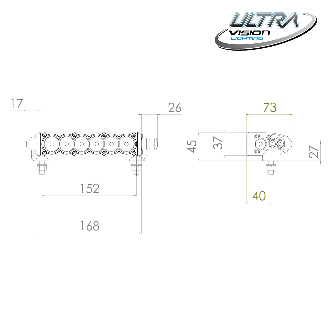 Ultra Vision Raptor 30 LED 9.4" Light Bar