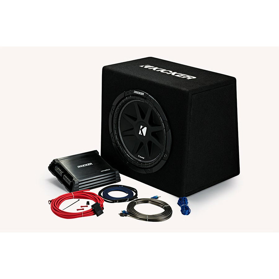 Kicker KKP212 – 12″ Ported Enclosure + Amp + Wiring Kit